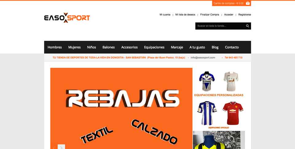 Easo Sport | Desarrollo Web | donosTIK