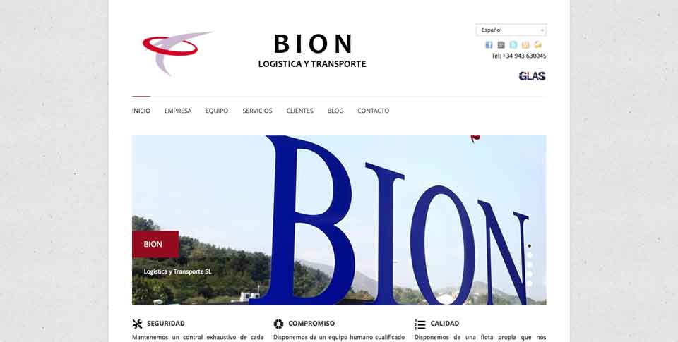 Transportes Bion | Desarrollo Web | donosTIK